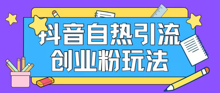 抖音吸粉自主创业粉自然游戏玩法日引200 精准粉-天天有课网
