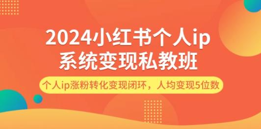 2024小红书的本人ip系统软件转现私人教练班，本人ip增粉转换转现闭环控制，平均转现5个数-天天有课网
