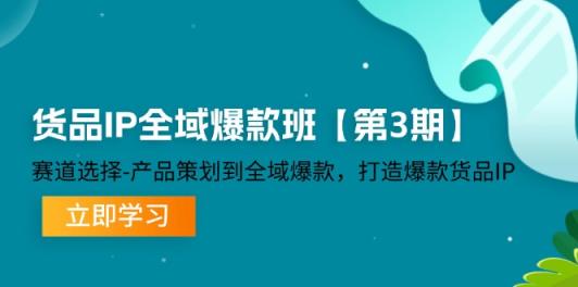 货品-IP全域爆款班【第3期】赛道选择-产品策划到全域爆款，打造爆款货品IP-天天有课网