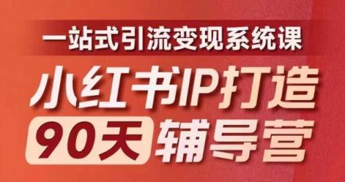 小红书IP打造90天辅导营(第十期)​内容全面升级，一站式引流变现系统课-天天有课网