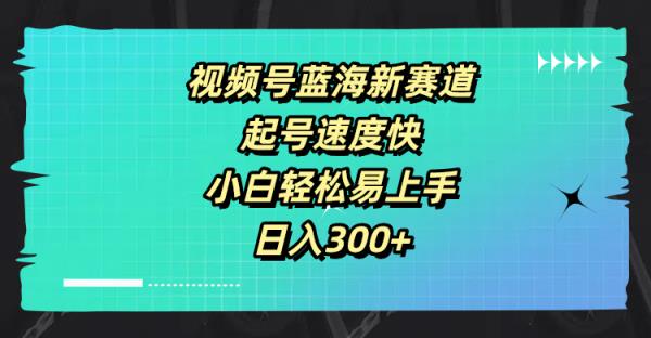 视频号蓝海新赛道，起号速度快，小白轻松易上手，日入3张-天天有课网