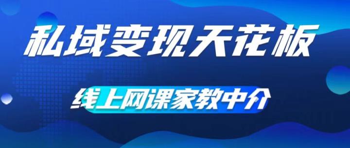 私域变现吊顶天花板，网络课程家教中介，就做方式平台流量，让在校大学生让你打工赚钱，0成本费完成月入五位数【揭密】-天天有课网