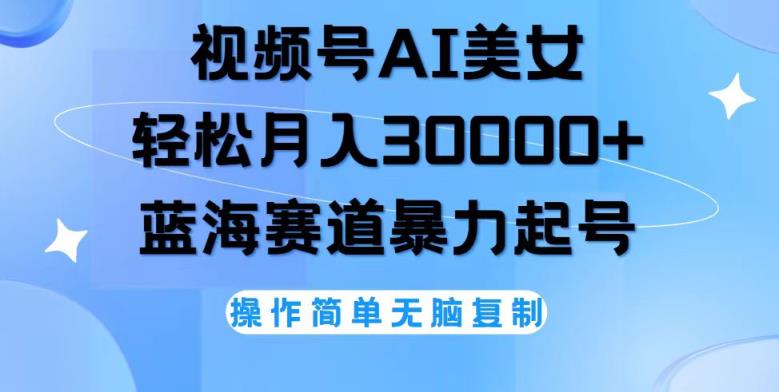 视频号AI美女跳舞，轻松月入30000+，蓝海赛道，流量池巨大，起号猛，无…-天天有课网