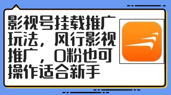 影视号挂载推广玩法，风行影视推广，0粉也可操作适合新手-天天有课网