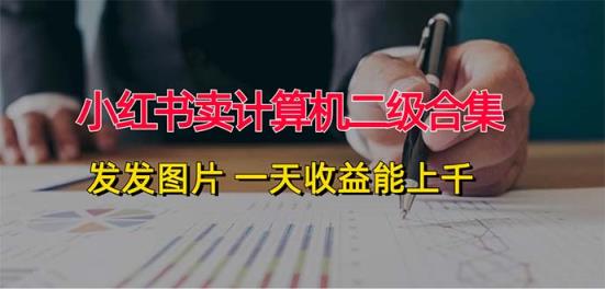 小红书卖计算机二级合集，发发图片 一天收益能上千-天天有课网