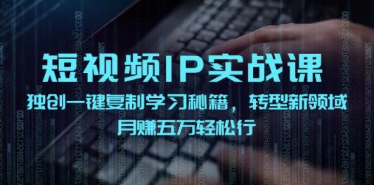 短视频IP实战课，独创一键复制学习秘籍，转战新领域，月赚五万轻松行-天天有课网