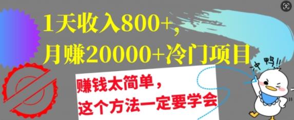 1天收益8张，月赚2w 蓝海项目，挣钱太简单了，用这种方法一定要学会【干货知识】-天天有课网