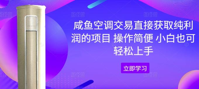 闲鱼中央空调买卖直接获取净利润项目 操作方便 新手也可以快速上手-天天有课网