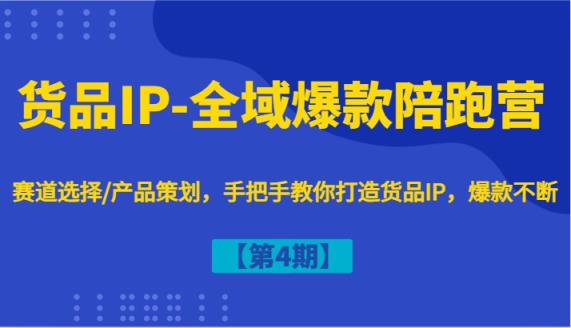 货物IP-示范区爆品陪跑营【第4期】跑道挑选/产品规划，教你如何打造出货物IP，爆品持续-天天有课网