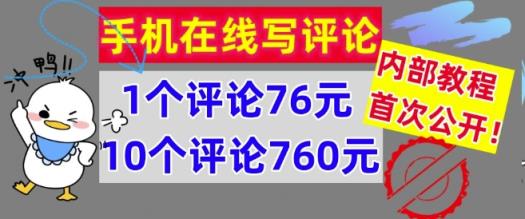 在线写评论，1个评价76元，10个评价760元，内部结构实例教程，首次亮相【干货知识】-天天有课网