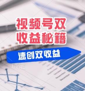 (有个重大消息来到你家)视频号最火赛道， 分成计划， 橱窗带货，一个视频2个收益，10分钟一条视频-天天有课网
