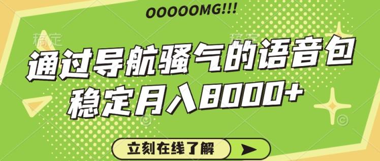骚气的导航语音包，自用的同时还可以作为项目操作，月入8000+-天天有课网