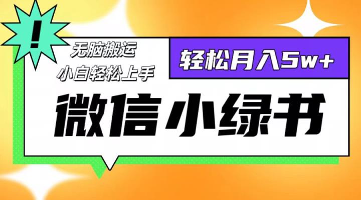 微信小绿书8.0，无脑搬运，轻松月入5w+-天天有课网