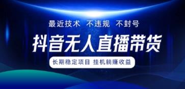 最新技术无人直播带货，不违规不封号，操作简单，小白轻松上手，可批量放大-天天有课网