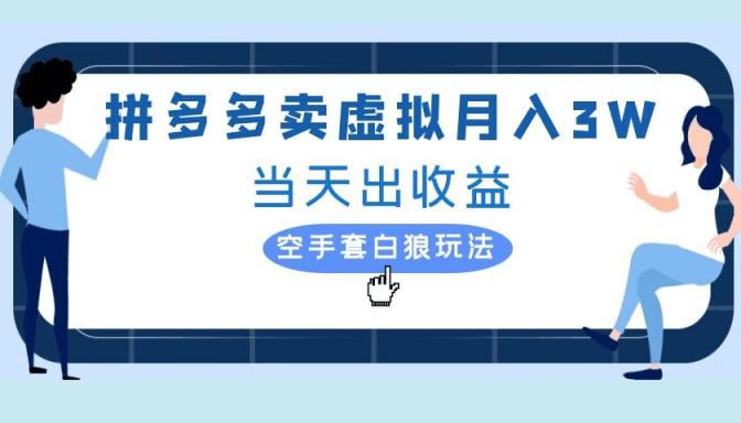 拼多多虚拟项目，单人月入3W+，实操落地项目-天天有课网