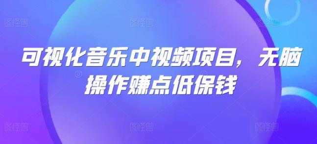 可视化音乐中视频项目，无脑操作赚点低保钱-天天有课网