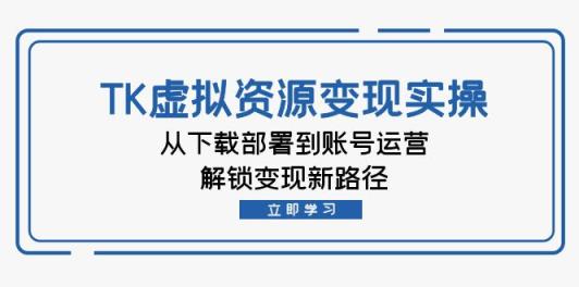 TK虚拟资料变现实操：从下载部署到账号运营，解锁变现新路径-天天有课网