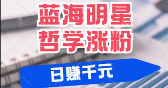 揭秘蓝海赛道明星哲学：小白逆袭日赚千元，平台分成秘籍，轻松涨粉成网红-天天有课网