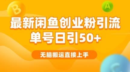 2024闲鱼最新引流玩法搬运模式，无脑操作，单号日引50+创业粉，可矩阵-天天有课网