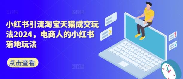 小红书引流淘宝天猫成交玩法2024，电商人的小红书落地玩法-天天有课网