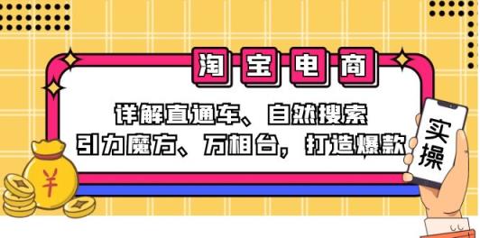 2024淘宝电商课程：详解直通车、自然搜索、引力魔方、万相台，打造爆款-天天有课网