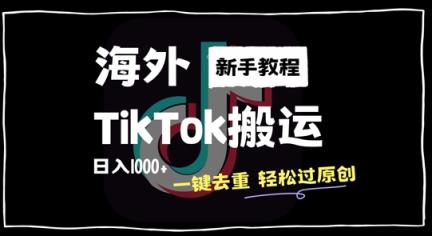 2024最新海外TikTok搬运玩法，一键去重轻松过原创，新手无经验也能日入1k【揭秘】-天天有课网