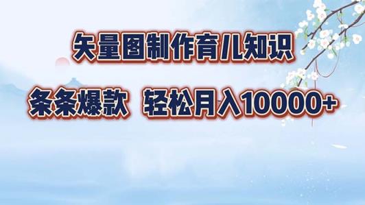矢量图制作育儿常识，一条条爆品，月入10000-天天有课网