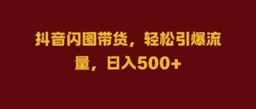 抖音视频闪图卖货，轻轻松松引爆流量，日入多张【揭密】-天天有课网