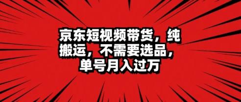 京东商城短视频达人卖货 没脑子运送 不用选款 引流矩阵实际操作 运单号一周破万-天天有课网