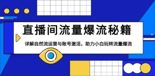 直播间流量爆流秘籍，详解自然流运营与账号激活，助力小白玩转流量爆流-天天有课网