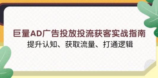 巨量AD广告投放投流获客实战指南，提升认知、获取流量、打通逻辑-天天有课网